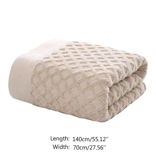 

70x140cm diamond plaid cotton beach bath towel absorbent bathing sheet washcloth