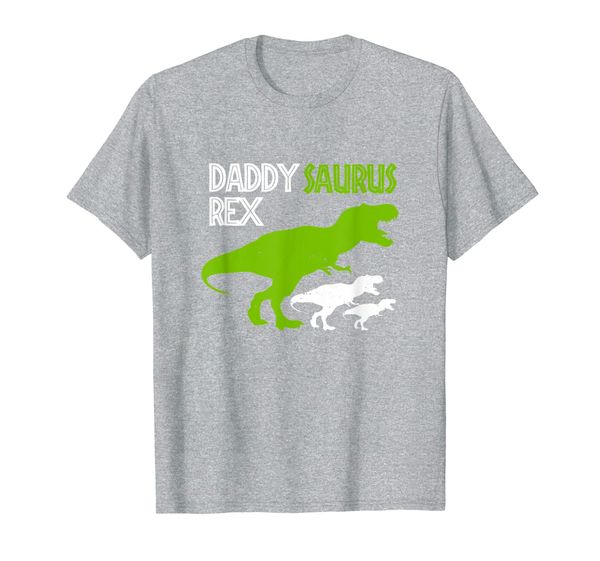 

funny father's day daddysaurus rex t-shirt, White;black