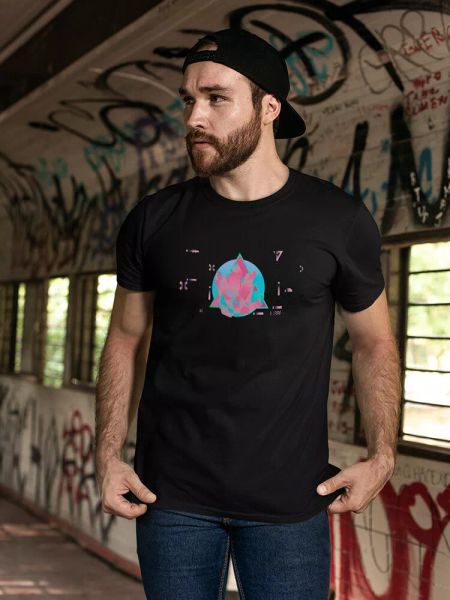 

futuristic landscape tee men's -image by shutterstock, White;black