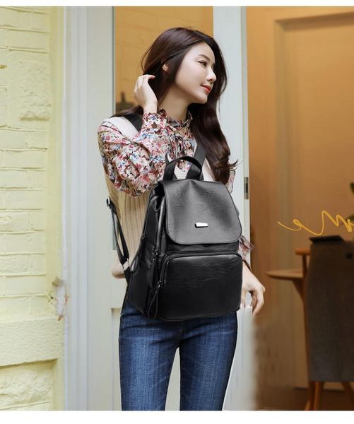 

backpack j3539 - leisure multi-function trend solid color large capacity