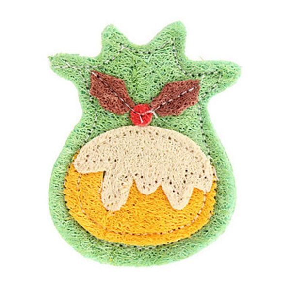 

cat toys christmas deer style healthy pet tooth cleaning green loofah harmless chew supplies