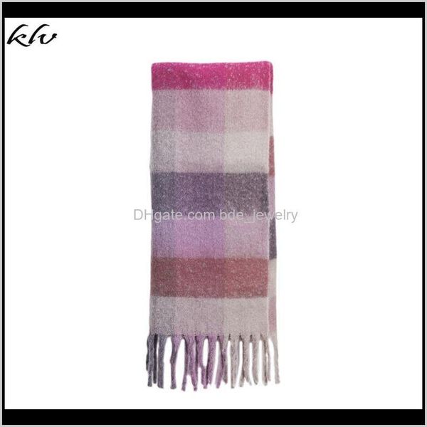 

wraps hats, scarves & gloves fashion aessorieswomens artificial cashmere scarf long tassels plaid autumn winter warm shawl drop delivery 202, Blue;gray