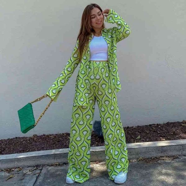 

Women's Two Piece Pants Nlzgmsj Za Office Lady Set Button Up Shirts Long Suit Autumn Fashion Casual Sets 07 6ZBL, White