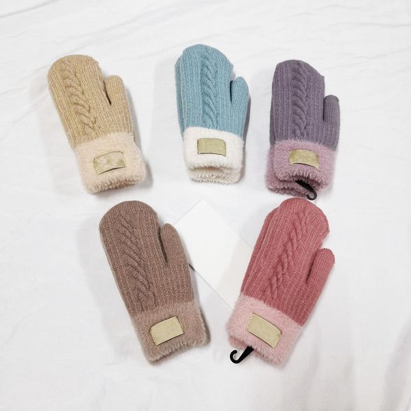 Дизайнерские перчатки для женщин, осенне-зимние теплые пять пальцев, женские повседневные уличные лыжные перчатки, высокое качество