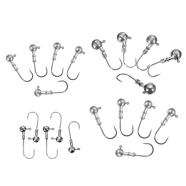 

5pcs hooks metal lead head jig fishing lures heads solid parts 7g