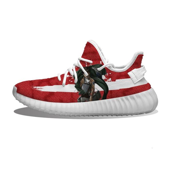 

good-lookingdiy custom anime attack on titan leviackerman running shoes mesh printed mens womens trainers outdoor sports sneakers