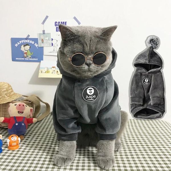 

cat costumes soft dog pet clothes fleece hooded hairball coat jacket winter kitty small medium dogs cats cool pajamas chihuahua clothing