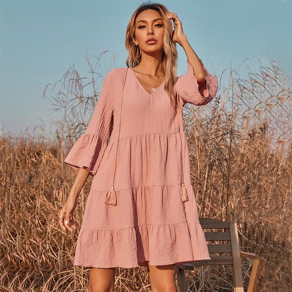 

summer dress loose casual dresses mini vestidos, Black;gray