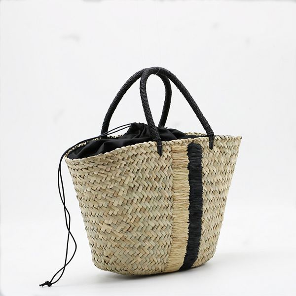 

high-capacity straw women summer rattan shoulder handbags handmade woven beach s new lady travel bohemia shipping bag c0508