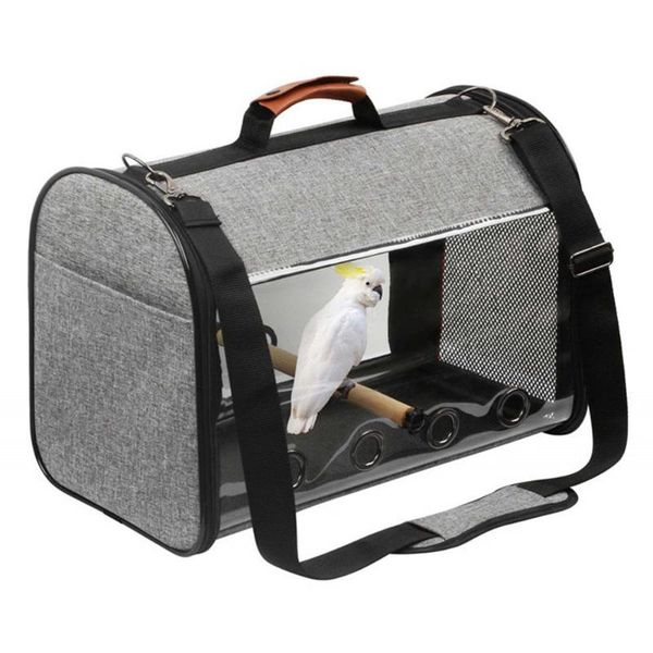 

bird cages portable parrot bag clear handheld car cage packing with holes outdoor travelling pet supplies