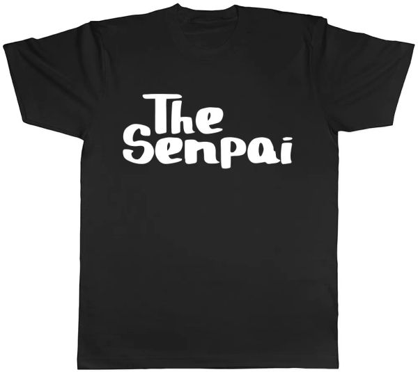 

the senpai mens womens ladies t-shirt, White;black