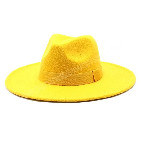 

white black fedora hat with ribbon chain jazz hats for women and men wide brim felt lady fashion panama floppy cap wholesale, Blue;gray