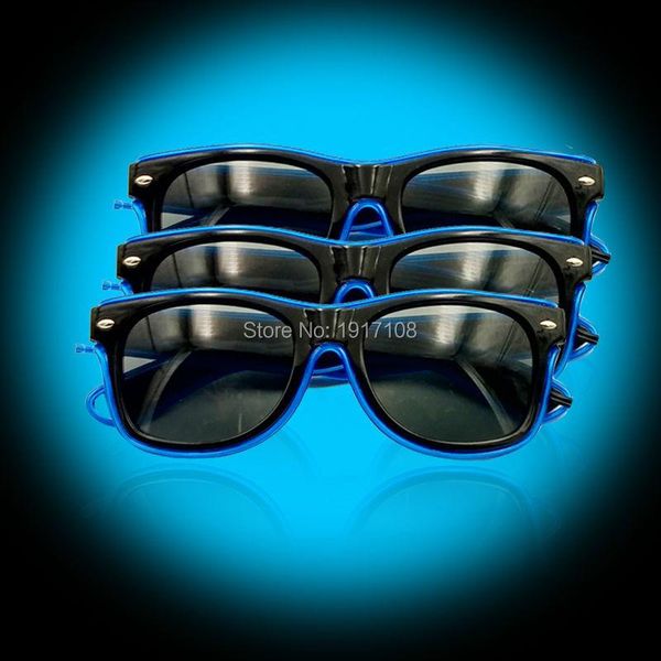 

glasses with black/dark lens 10 colors available steady on driver costume led glowing for dj glow party supplies decoration