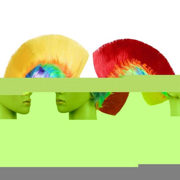 

party hats suitable for women men fluffy hair natural wig punk halloween wigs costume colorful