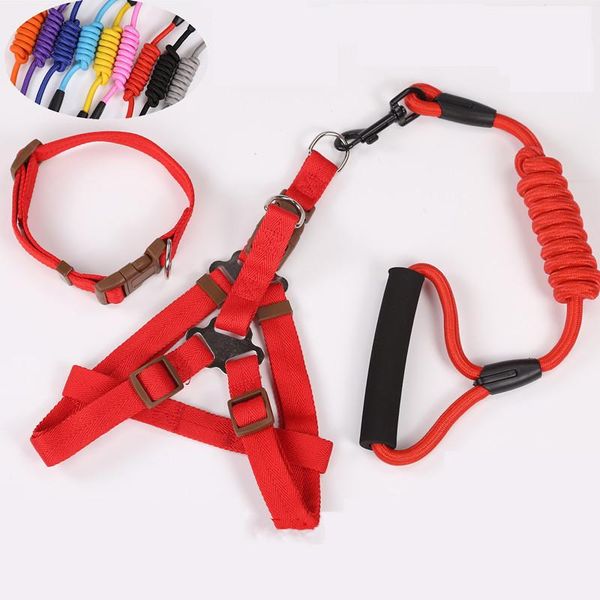 

dog collars & leashes belt pet traction rope collar red reins seatbelt accessories suitable for large medium and small dogs