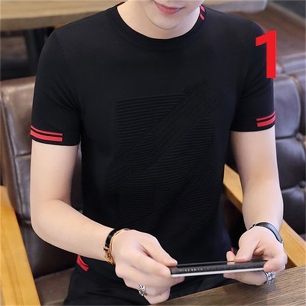 

t shirts short-sleeved t-shirt tide brand summer thin section repair shirt korean trend men's half-sleeved, White;black