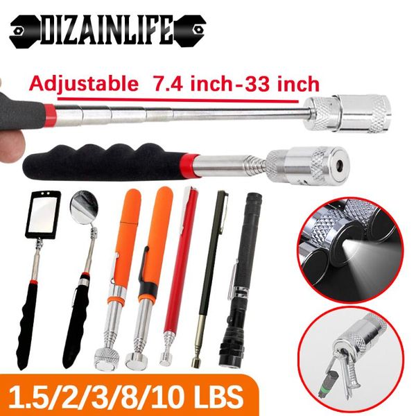 

professional hand tool sets magnetic pen portable extendable magnet pick up with light mini pickup rod stick for picking screws n