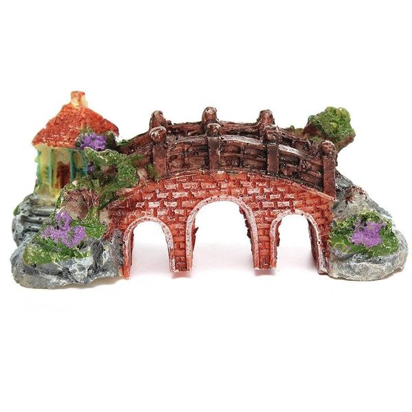 

decorations miniature antique resin bridge terrarium aquarium fish tank garden