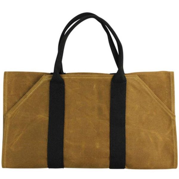 

storage bags portable bag durable canvas large capacity firewood carrier tote