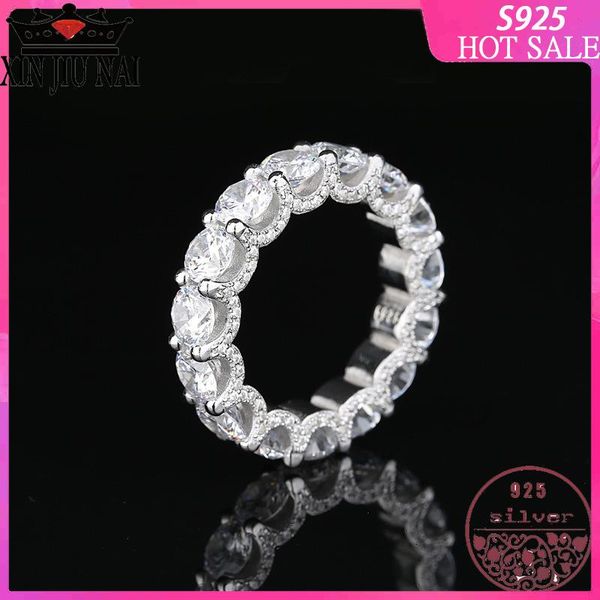 

cluster rings 100% s925 sterling silver 2021 europe and the united states creative personality rope office style ladies diamond ring, Golden;silver