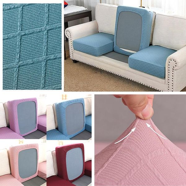 

furniture protector seat cushion slipcovers elastic sofa cover living room solid color home decor chair covers