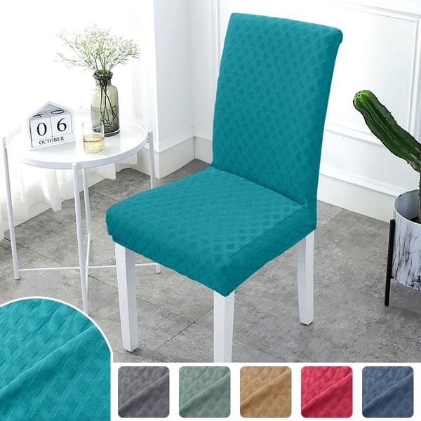 

chair covers 1 piece jacquard fabric cover solid color big elastic washable seat case for restaurant home living room