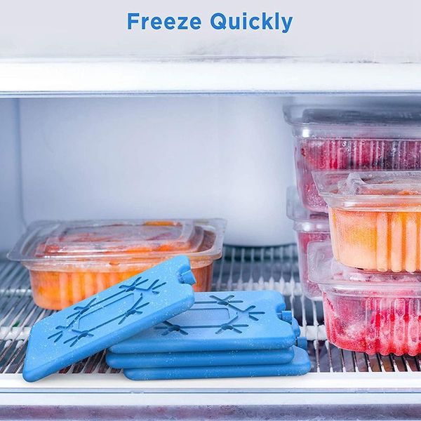 

storage bottles & jars ice packs for lunch box - reusable ultra-thin er long-lasting cool coolers, keep fresh,8pack