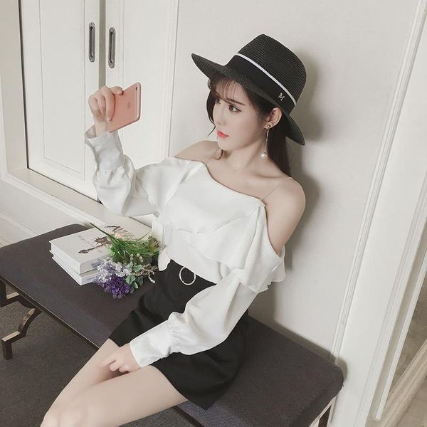 

women's blouses & shirts wholesale 2021 autumn winter selling fashion casual chiffon shirt bw56, White