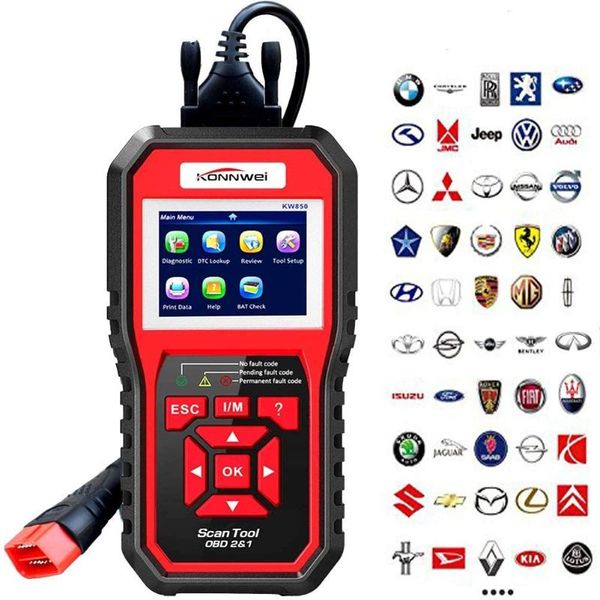 

code readers & scan tools professional obd2 scanner kw850 anto diagnostic reader car check engine light tool for all after 1996