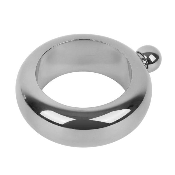 

bangle creative bracelet hip flask with funnel stainless steel alcohol whiskey pocket flagon chic drinkware dropship, Black