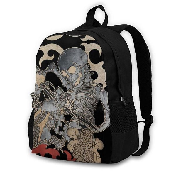

backpack vintage team ed hardies y2k cyber (3) bag schoolbag for man woman
