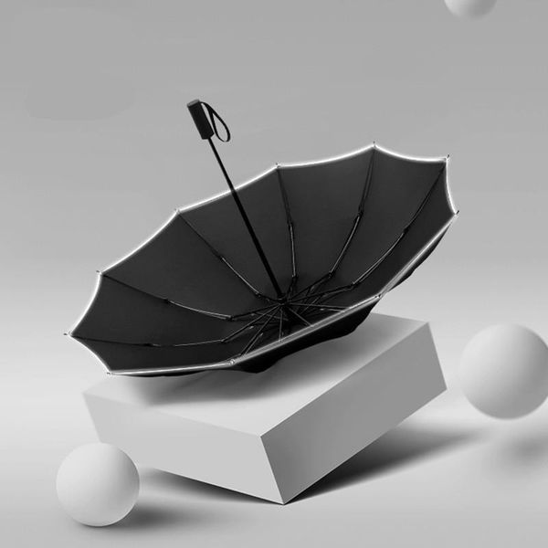 

umbrellas women wind resistant windproof 10k automatic umbrella reverse folding business reflective strips rain men