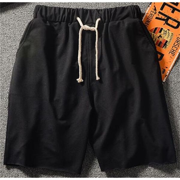 

hip mens shorts summer retro solid color high street style hop casual shorts pants 3 colors, White;black