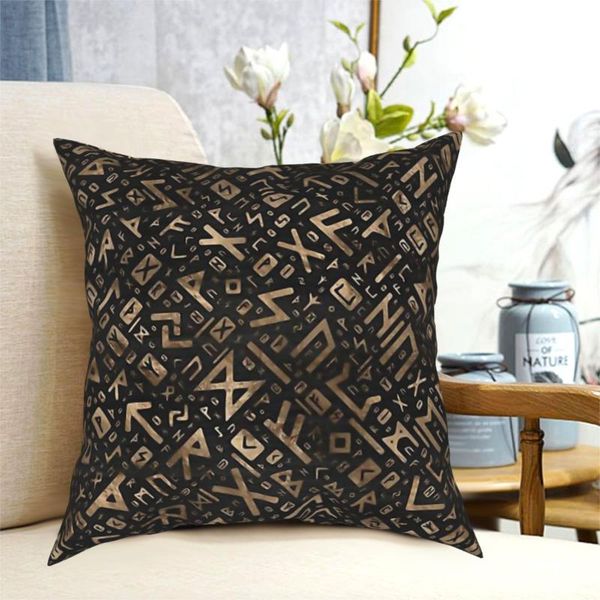 

cushion/decorative pillow elder runes futhark pattern throw case vikings cushion for home sofa chair decorative hug pillowcase