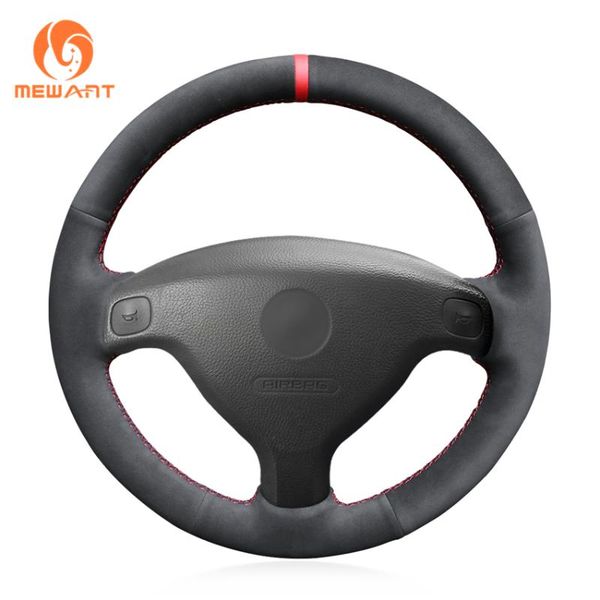 

steering wheel covers mewant black genuine leather suede car cover for astra g corsa b zafira a agila combo tigra 1998-2007