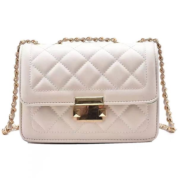 

senior soft leather square bag 2021 female chain style