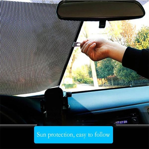 

car sunshade pratical pleated curtains shield side window retractable nylon mesh blind visor shade fold curtain