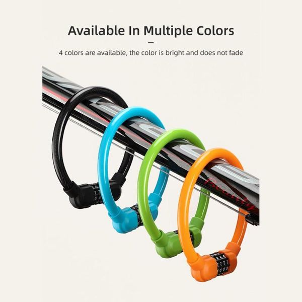 

bike locks bicycle lock portable four-digit combination ring light smart small oval anti-theft