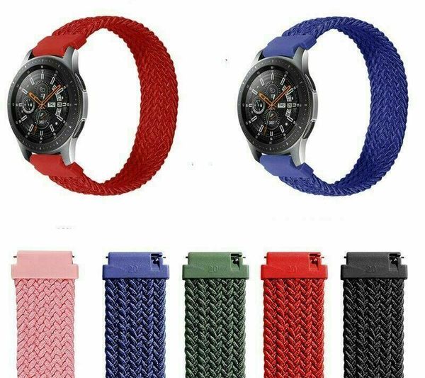 

watch bands elastic nylon woven band strap for samsung galaxy 42mm sm-r810 r815, Black;brown