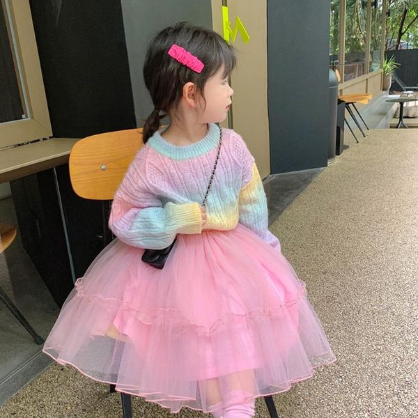 

pullover bear leader rainbow baby sweater for toddler kids knitted clothes fashion winter autumn girl warm clothing colorful coats, Blue