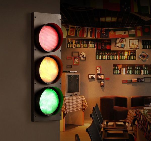 

wall lamp traffic american instruction hall modern industrial decorative el sconce