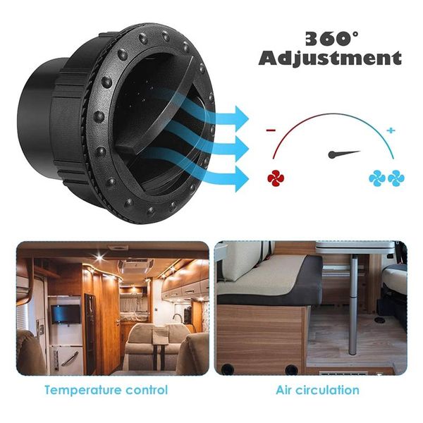 

parts 2pcs rv air conditioning deflector outlet louvered vent exhaust grille for car boats yacht