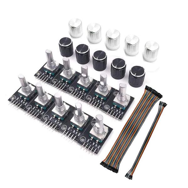 

smart home control 10pack rotary encoder module ky-040 with 15x16.5 mm knob cap ,compatible brick sensor switch development board
