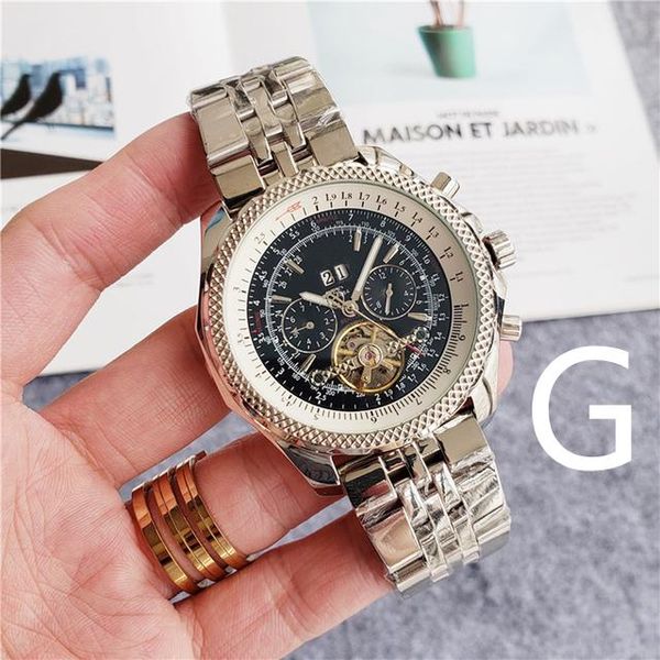 

wristwatches men automatic sport self wind mechanical stainless steel blue brown black dial sapphire crystal luxury tourbillion watch, Slivery;brown