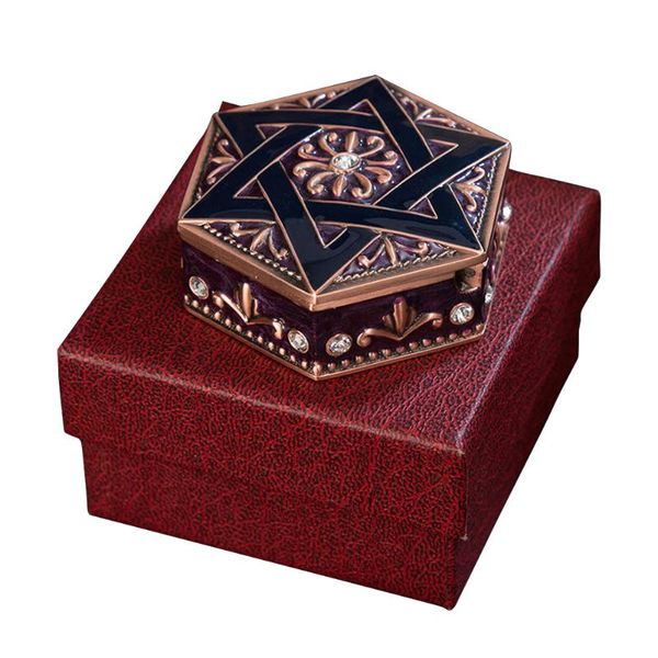 

jewelry pouches, bags women earrings necklace trinket box six pointed star dressing table case home small space saving desk organizer portab, Pink;blue