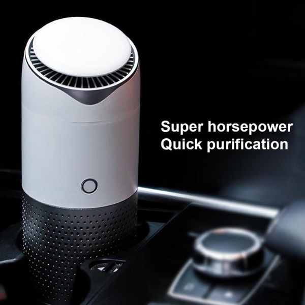 

car air freshener purifier w/ hepa filter ion generator cleaner removing pm2.5 smoke smell odor for auto armo home office accessories