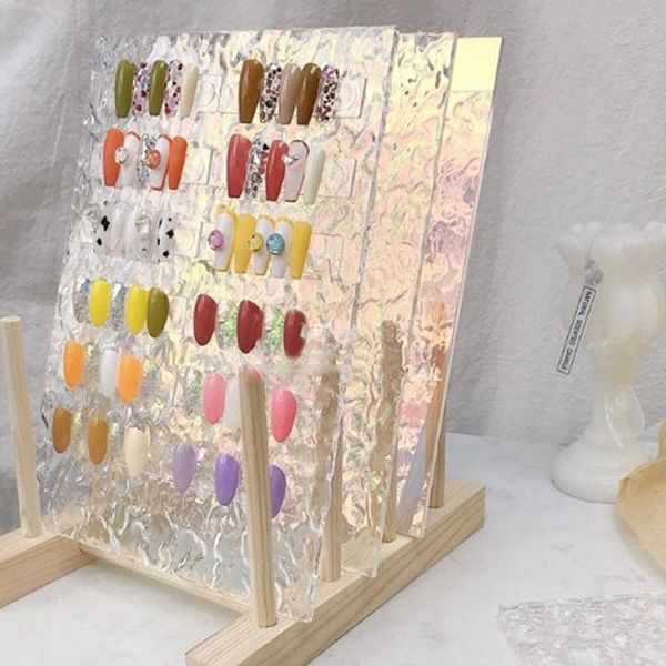 

nail art kits 1pc acrylic display stand board practice po props showing