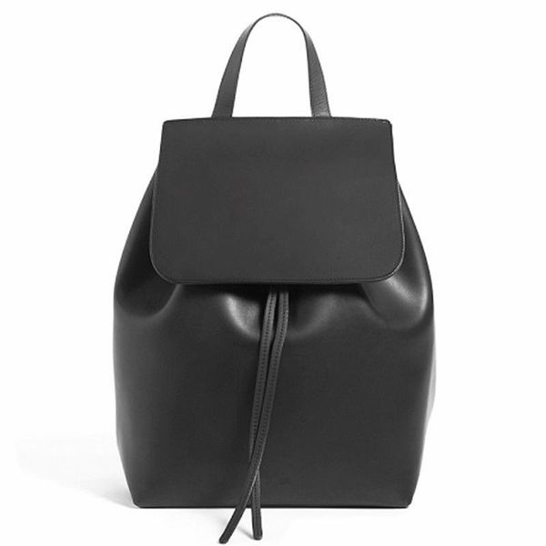 

european and american fashion backpack bucket bag travel women's cowhide belt college style book back leisure