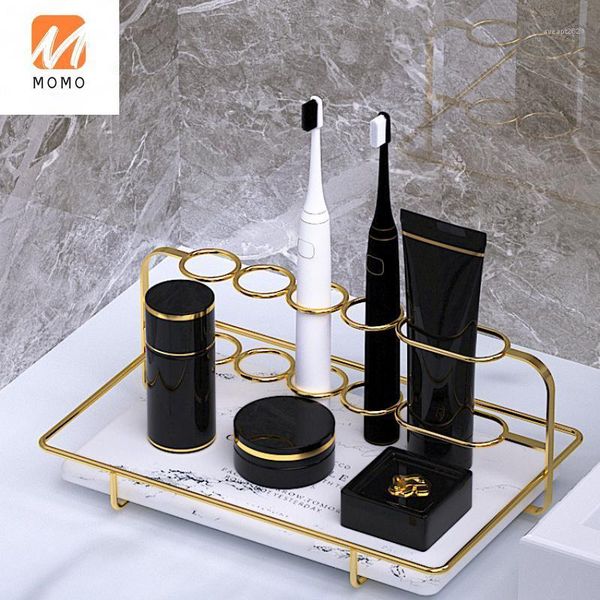 

electric toothbrush rack bathroom counterstorage toilet tablehand washing and gargling table holder bottles & jars