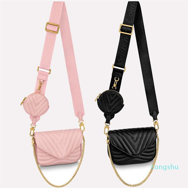 

famous brand multi pochette tote fashion shoulder bag crossbody luxurious handbags pu material detachable round coin purse credit card mobil
